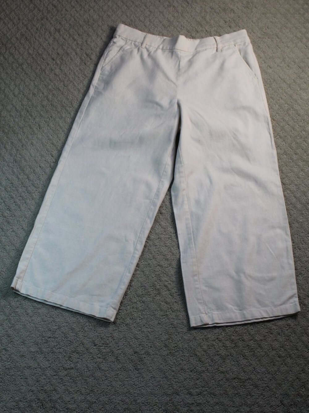 J Crew Pants Women’s 12 Off White Linen Cotton Wide Leg Career